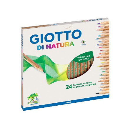 1 - FILA 24 pz Pastelli Giotto di Natura colori assortiti 2407