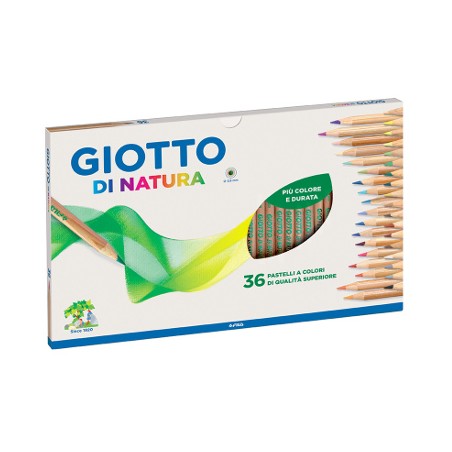 1 - FILA 36 pz Pastelli Giotto di Natura colori assortiti 2408