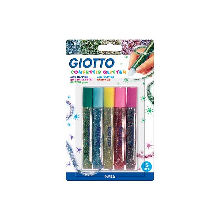 1 - 5 PENNE Giotto Fila blister Decor Glitter 10,5 ML 5454