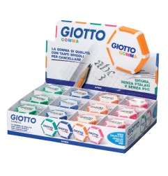 1 - FILA 48 PEZZI - GOMMA GIOTTO COLOR. ASS. ESAGONALE 2333