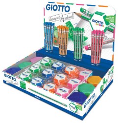 1 - FILA Espositore 102 pz Matite Giotto + Gomme + Temperamatite - 233400