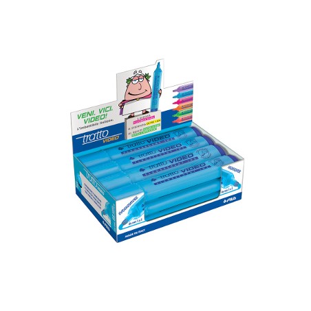 FILA Evidenziatore Fluo Tratto Video Azzurro 12 Pezzi 830205