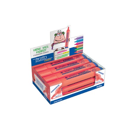 FILA Evidenziatore Fluo Tratto Video Rosso Sunrise 12 Pezzi 830202