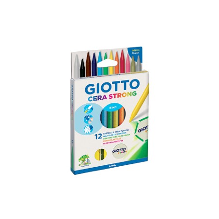 1 - PASTELLI CERA STRONG GIOTTO -12pz 2818