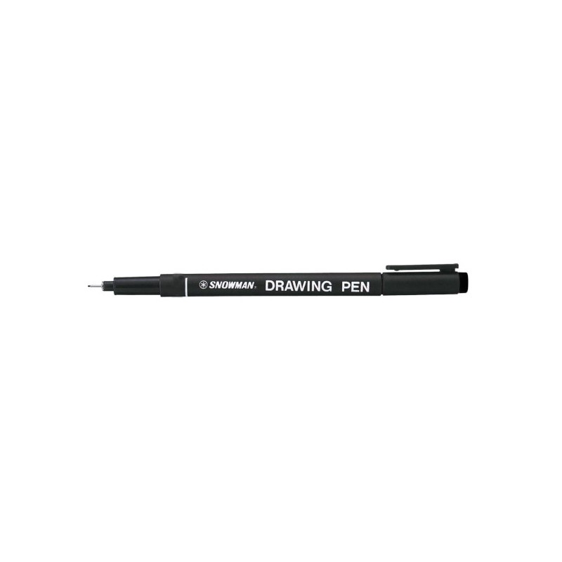 SNOWMAN Penna Graduata Pennino Nero da 0,4 Drawing Pen 12 Pezzi FT700.04