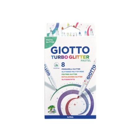 1 - FILA Giotto Turbo Glitter Pastel Pennarelli a Spirito Glitterati 8 Colori 4263
