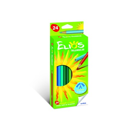 1 - FILA 24 pz Pastelli Elios triangolari colori assortiti 273400