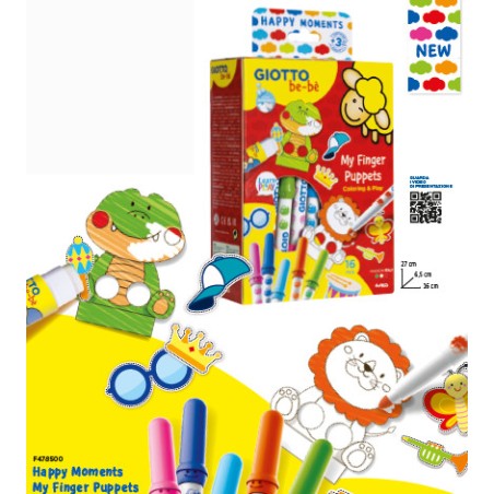 Giotto Be-Bè My Finger Puppets Happy Moments marionette da dita 478500