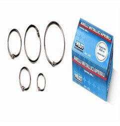 1 - NIJI 100 Anelli in Metallo Chiusura a Scatto 3,5 cm  453