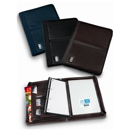 1 - PORTABLOCCO NIJI AD ANELLI CON CERNIERA MARRONE 241-M