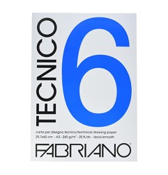 1 - BLOCCO FABRIANO TECNICO 6 29,7X42 20F 240GR LISCIO 09829742
