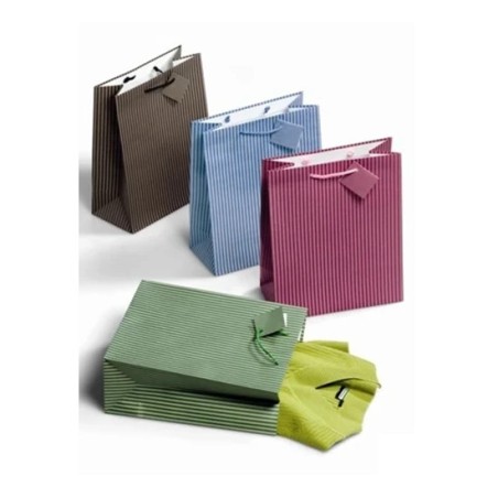 1 - SHOPPER NIJI 13X36X10 RIGHE KRAFT -20PZ 4335