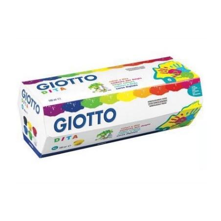 1 - FILA 6 vasetti Colori tempera a dita Giotto 100 ml 5341