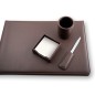 Niji Set da scrivania 4 pezzi in ecopelle colore marrone 61864