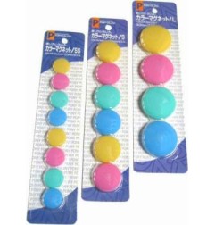 1 - O.P. 4 pz Magneti per lavagna colori assortiti diametro 40 MM