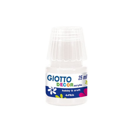 1 - FILA Colori a Tempera GIOTTO Decor Acrilici 25 mL Bianco 538101