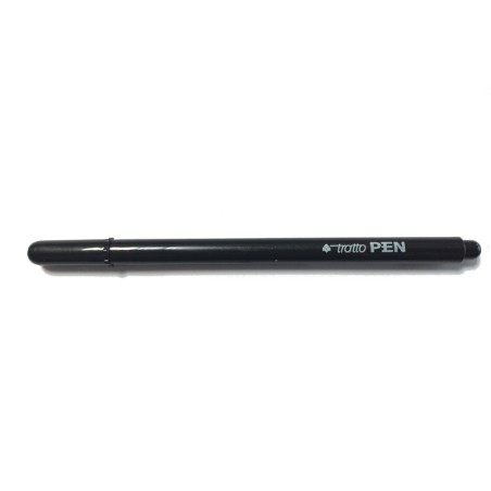1 - FILA Tratto Pen Metal Penna a Punta Sintetica Colore NERO 12 Pezzi 830703