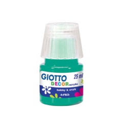 1 - FILA Colori a Tempera GIOTTO Decor Acrilici 25 mL Verde Smeraldo 538114