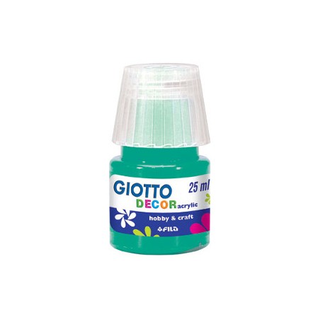 1 - FILA Colori a Tempera GIOTTO Decor Acrilici 25 mL Verde Smeraldo 538114