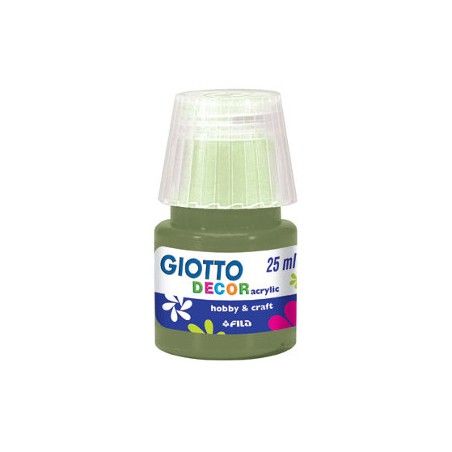1 - FILA Colori a Tempera GIOTTO Decor Acrilici 25 mL Verde Oliva 538112