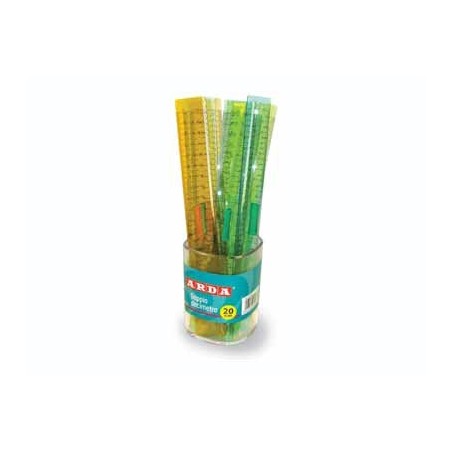 1 - ARDA  Riga per disegno doppiodecimetro 20 cm colorato 283BAR