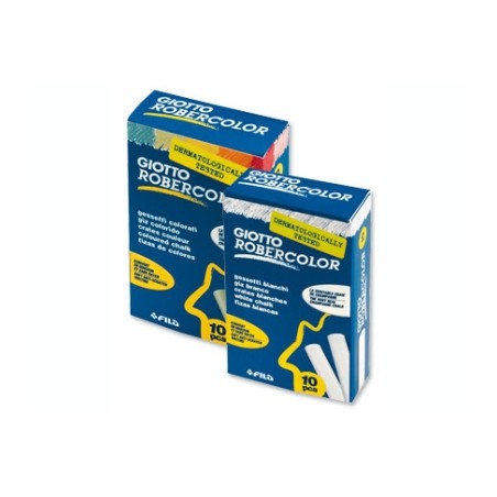 1 - FILA 10 PEZZI - GESSO TONDO BIANCO GIOTTO PER LVAGNA 5387