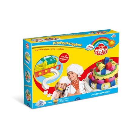 Didò Pasticcere kit pasta modellabile 3 vasetti da 220 g più 6 salsicciotti con accessori 343500