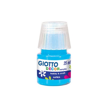 1 - FILA Colori a Tempera GIOTTO Decor Acrilici 25 mL Azzurro Cielo 538118
