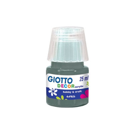 FILA Colori a Tempera GIOTTO Decor Acrilici 25 mL Grigio Scuro 538134