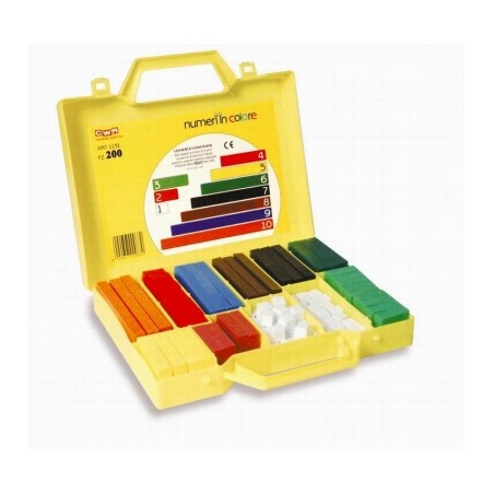 1 - CWR 200 pezzi valigetta regoli in plastica per bambini  gialla 1131