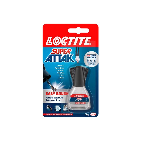 1 - SUPER ATTAK Easy Brush Colla Istantanea Universale con Pennello Applicatore 5 Gr 2048077