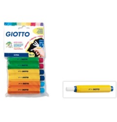1 - FILA GIOTTO RUBERCOLOR Conf.6 pz Portagessi in plastica - Colori Assortiti 6923