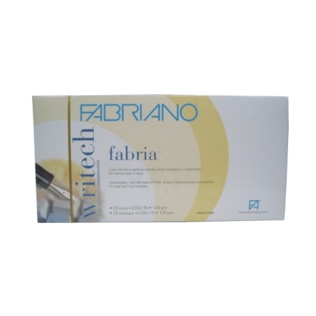 1 - FABRIANO Busta 11x22 per Lettere Writech Bianca Unique 25 Pezzi