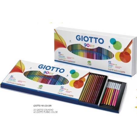 1 - FILA GIOTTO 90 ASTUCCIO 50 GIOTTO STILNOVO+40 TURBOCOLOR 2575