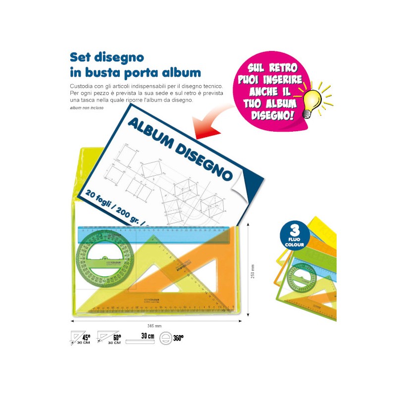 Arda 10 pezzi Set disegno in busta con porta album KC60430