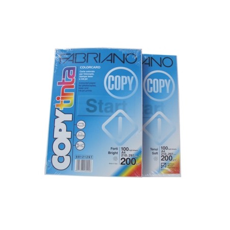 1 - FABRIANO  100 fogli Carta fotocopie Copytinta A4 200gr mix tenui 69221297