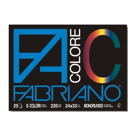 1 - FABRIANO  FABCOLORE Blocco Disegno 33x48 F25 65251533
