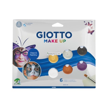 1 - FILA GIOTTO MAKE UP SET 6 OMBRETTI METALLIC PER BAMBINI 476400