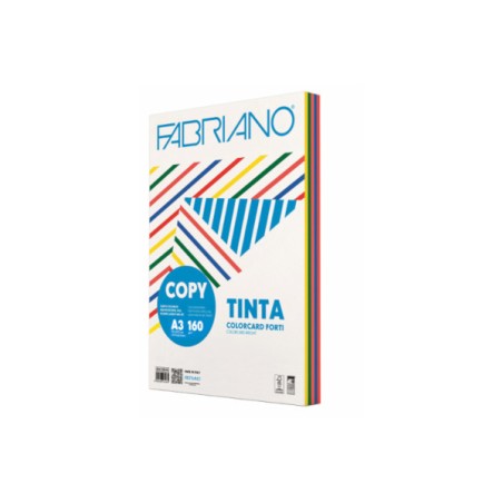 1 - FABRIANO  100 fogli fotocopie Copytinta A3 160 gr colori forti 62416042