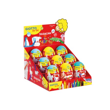1 - FILA 9 PEZZI - GIOTTO BE-BE STICK&COLOR EGG PER BAMBINI 472700