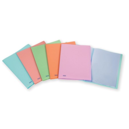 1 - FAVORIT  Portalistino copertina morbida A4 20 bustine pastello assortiti Favorit 115581