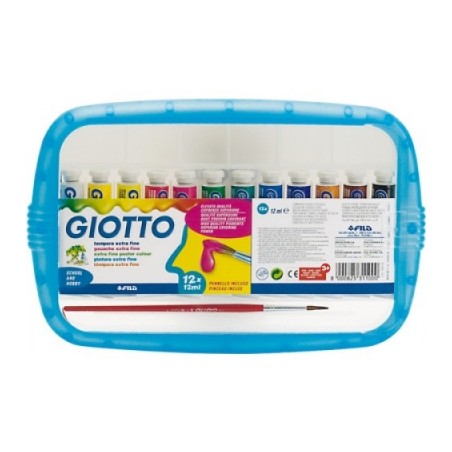 1 - FILA Colore a Tempera GIOTTO Tubetto 12 mL 12 Pezzi 3041