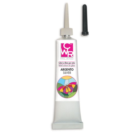 1 - CWR 25 ml Pasta Finto Piombo colore Argento decoupage 1642/4