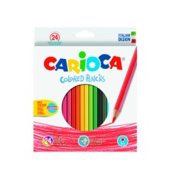 1 - 24 pz Pastelli Carioca colorati colori assortiti 40381