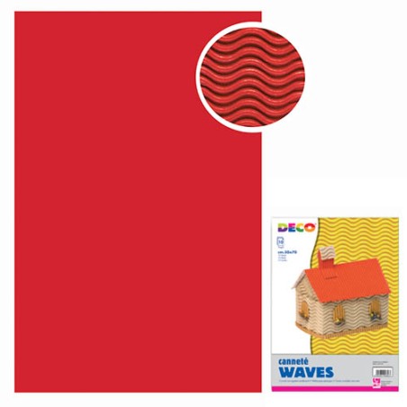 1 - CANNETE 50X70 WAVES ROSSO-10pz 2208/1