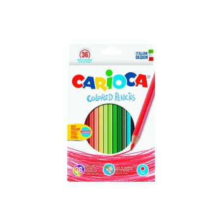1 - 36 pz Pastelli Carioca colorati colori assortiti 41875