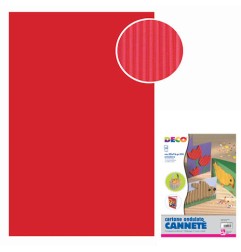 1 - Cartoncino Ondulato Cannete' CWR - 50x70 cm - rosso - 10 pz 2206/1
