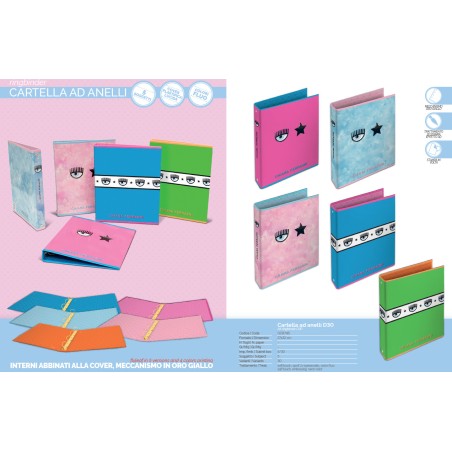 1 - CHIARA FERRAGNI '22 CARTELLA AD ANELLI D.30 PIGNA 0231796