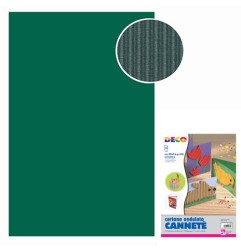 1 - Cartoncino Colorato Ondulato Cannete' CWR - 50x70 Cm Verde Scuro 10 pz 2206/3