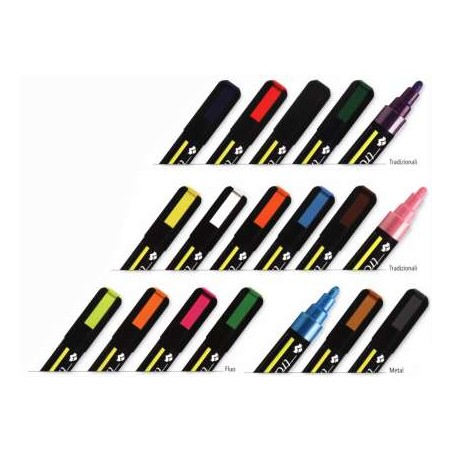 1 - FILA Tratto Mark All Pennarello Per Tutte le Superfici ROSA 12 Pezzi 847306